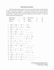 nuclear reactions worksheet answers awesome nuclear balance worksheet