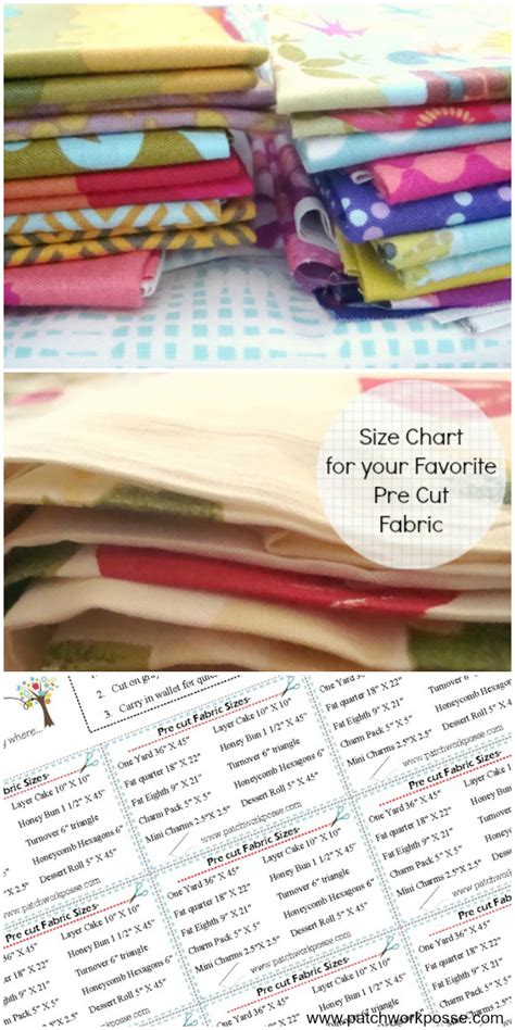 fat quarter  fabric dimensions  printable chart