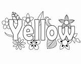 Yellow Coloring Pages Sun Printable Toddlers sketch template
