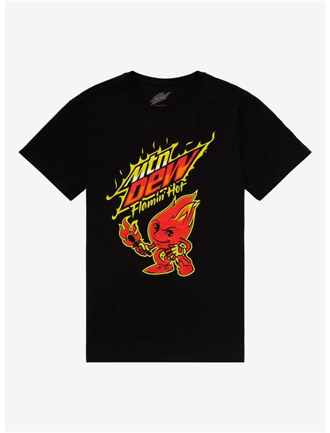 mountain dew mtn dew flamin hot  shirt hot topic