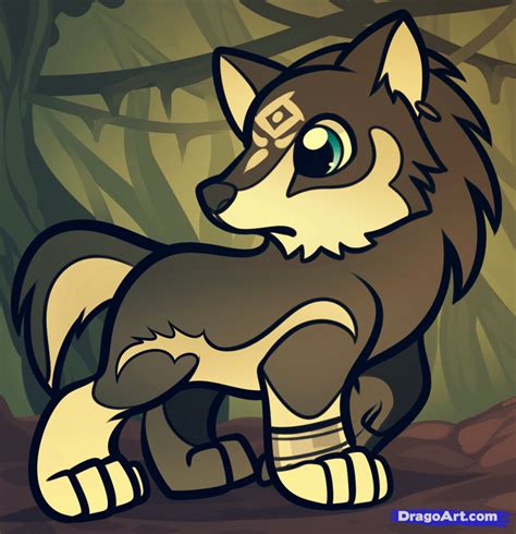 How To Draw Chibi Wolf Link Wolf Link From Legend Of
