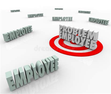 problem employee difficult worker targeted  company workforce stock illustration