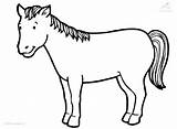 Coloring Horse Pages Horses Animals Basic Colouring Easy sketch template
