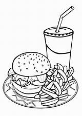 Coloring Food Pages Kids Burger Tulamama Print Daddies Mommies Note Personal Please Only Use Easy sketch template