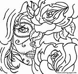 Sugar Girl Pages Skull Coloring Printable Getcolorings sketch template