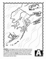 Alaska Coloring Map Pages State Getcolorings Printable Color Fish Book sketch template
