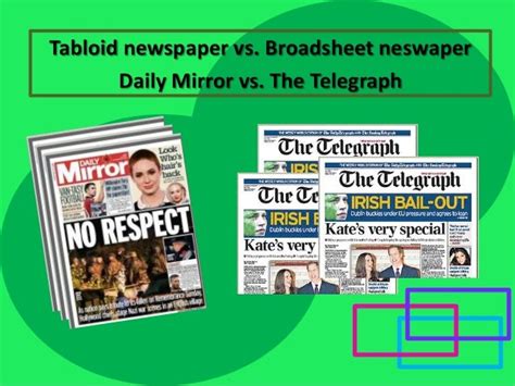 tabloid  newspaper comparing tabloid  broadsheet