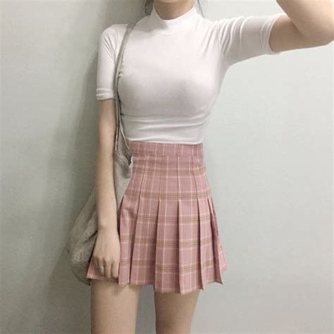 pastel outfit girl fashion pale skirt outfit pastel skinny pink aesthetic fashion