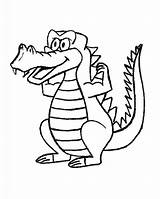 Krokodil Kleurplaat sketch template