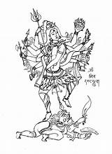 Shiva Arms Coloriage Eight India Bollywood Dieu Dance Trident Adults Krishna Concentre Création Pouvoirs Représenté Visiter sketch template