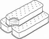 Ice Cream Coloring Pages Sandwich Printable Kids Bestcoloringpagesforkids sketch template