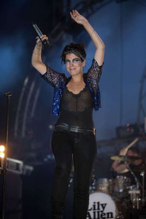 lily allen lets her hot sweet tits show through a sheer