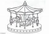 Merry Round Go Coloring Carousel Pages Drawing Clipart Google Sheets Merrygoround Circus Horse Color Transparent Manege Printable Silhouette Clip Colouring sketch template