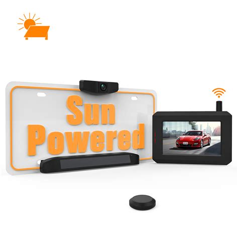 boscam solar power wireless rear view backup reversing camera kit  min install ebay