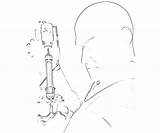 Agent Hitman Absolution Pose Coloring Pages Another sketch template