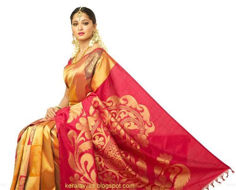 South Sexy Anushka Shetty Cute Silk Saree Ad Keralalives