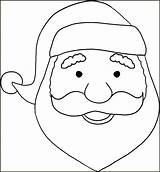 Noel Pere Maternelle Gesicht Dessiner Weihnachtsmann Malvorlage Claus Sankt sketch template