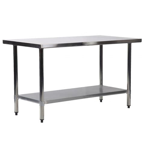 fdw stainless steel kitchen prep  work table     silver walmartcom