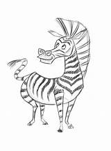 Madagascar Zebra Marty Coloring Pages Drawing Daycoloring sketch template