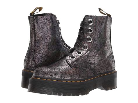 dr martens suede molly iridescent crackle  gray lyst
