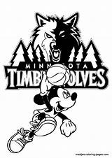 Timberwolves Minnesota Coloring Pages Mickey Mouse Nba Print Browser Window sketch template