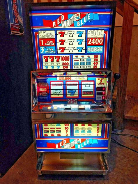 igt   red white  blue authentic  cent slot machine coinop restorations