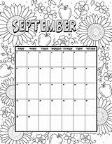 Calendar Coloring Printable September Pages Kids Color Sep Colouring Blank Template Activities Calender Children Printables Woojr Monthly Woo Jr Month sketch template