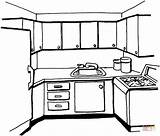 Kitchen Coloring Pages Clipart Printable Color Interior Sign Kids Sweep Floor Compatible Tablets Ipad Android Version Click Online sketch template