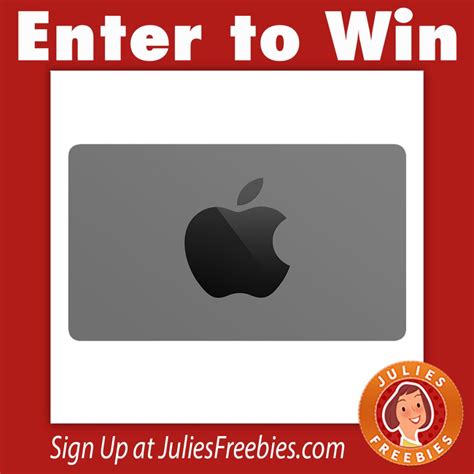 win   apple gift card julies freebies