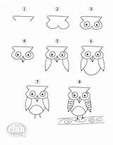 Owl Draw Doodle Step Easy Drawing Owls Kids Drawings Animals Steps Obsession Series Chicacircle Club Un Bird Pages Tutorial Wings sketch template