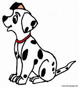 Dalmatian Puppy Coloring Cute Pages Drawing Dog Cartoon Little Printable Dalmation Clipart Wolf Dalmatians Pup Cliparts Line Drawings Sad Clipartmag sketch template