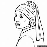 Pearl Earring Girl Vermeer Coloring Johannes Painting Famous Color Pages Thecolor Master Paintings Kleurplaten Gemerkt Von sketch template