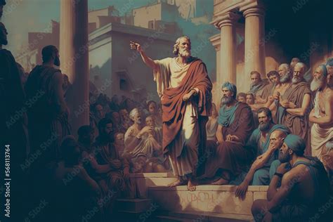 philosopher socrates preaching  philosophy   streets