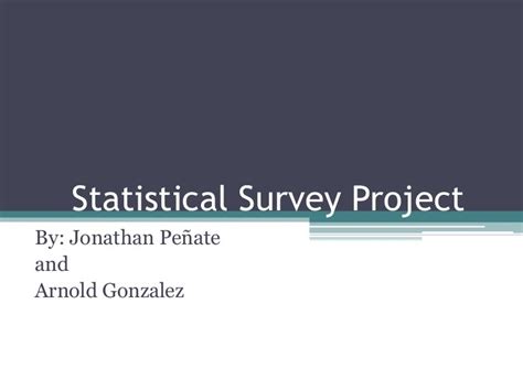 statistical survey project