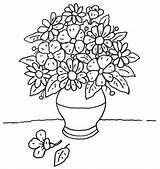 Muttertag Blumentopf Malvorlagen Malvorlage Blumenstrauß Schule Malen sketch template