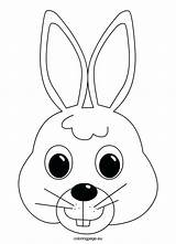 Bunny Face Rabbit Easter Mask Drawing Outline Coloring Animal Pages Clipart Printable Faces Templates Head Template Colouring Cartoon Cute Clipartmag sketch template