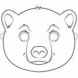 Polar Mask Bear Coloring Printable Bears Pages Masks Supercoloring Categories Animal sketch template