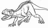 Indoraptor Colorear Jurassic Aterrador sketch template