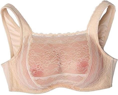 ajusen mastectomia silicone seno modulo pizzo reggiseno impostato staccabile boobs il petto