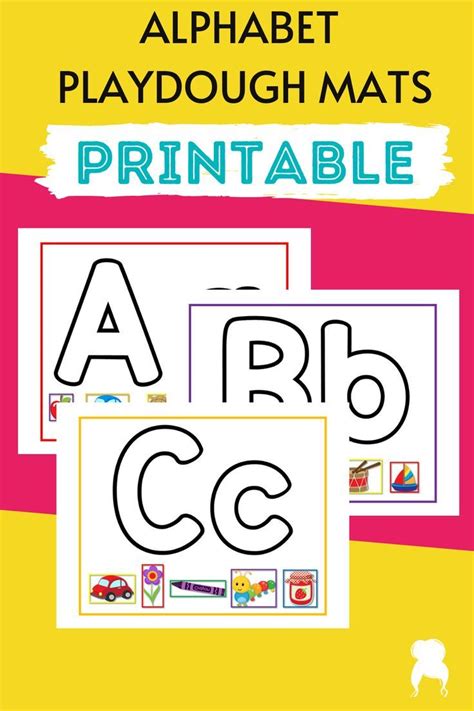 printable  alphabet playdough mats  cute printables