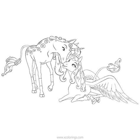 mia   coloring pages unicorn onchao outline xcoloringscom