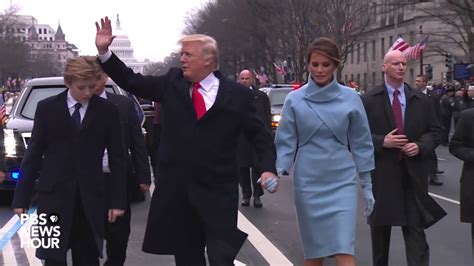 president donald trump walks parade route  inauguration day  youtube