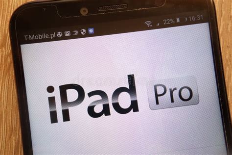 ipad pro logo displayed   modern smartphone editorial image image  sign smartphone
