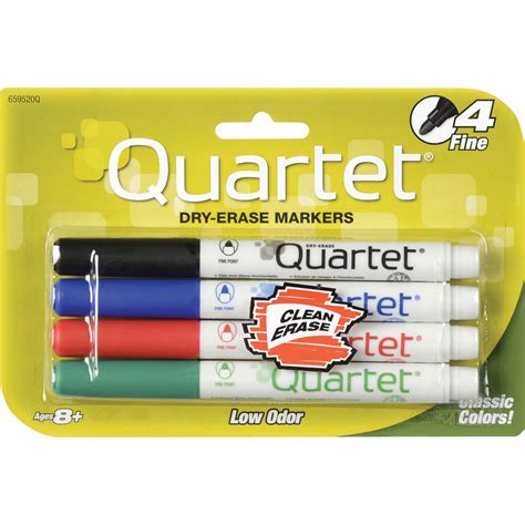 quartet qrt nontoxic  odor dry erase markers  set