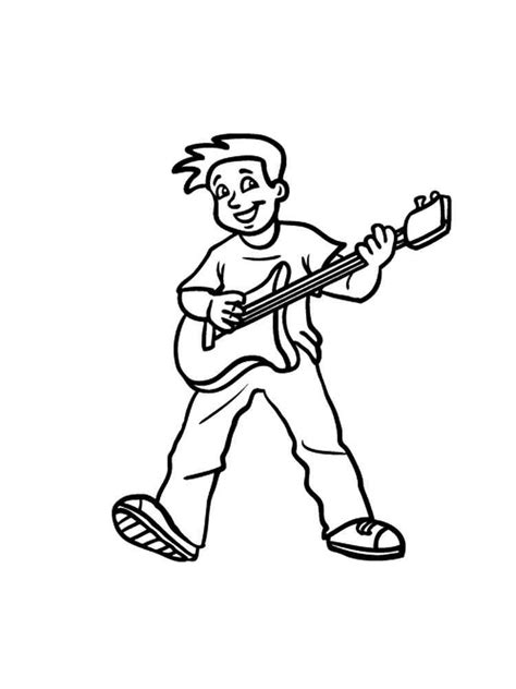 guitar player coloring pages