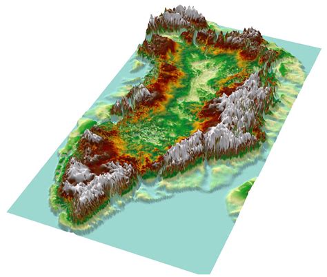 topographic map  greenland  bedrock elevation data vivid maps