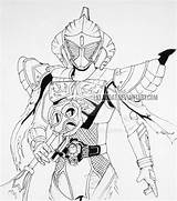 Rider Kamen Gaim sketch template