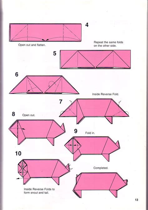 easy origami pig instructions quentin origami paper craft