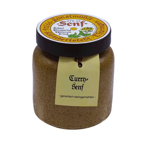 senfmuehle kleinhettstedt  currysenf   milliliter im steinguttop thueringer wald shop
