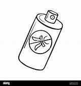 Repellent Insect Mosquito Spray Tourists Aerosol Alamy sketch template